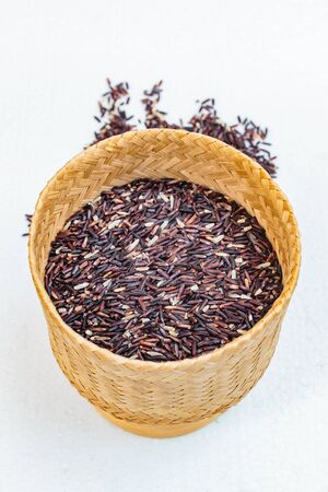 Purple rice berry, clean food, healthy eating.の写真素材
