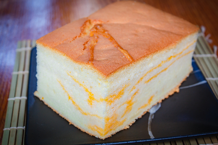 Popular Taiwanese styled sponge cake, Taiwanese fluffy egg sponge cake for breakfast.の写真素材
