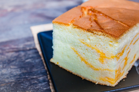 Popular Taiwanese styled sponge cake, Taiwanese fluffy egg sponge cake for breakfast.の写真素材