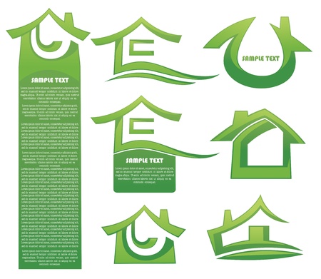 Homes and houses collectionのイラスト素材