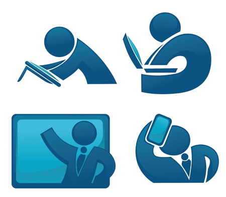 abstract office people collectionのイラスト素材