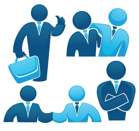 symbols of modern business peopleのイラスト素材