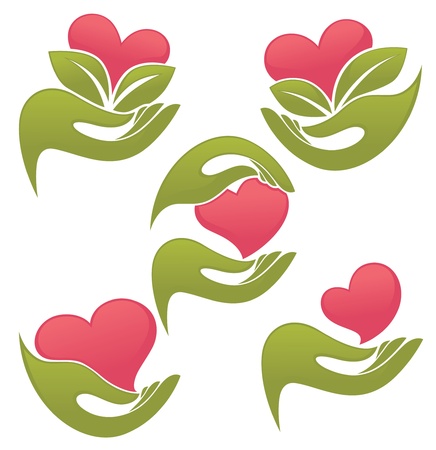 love and nature symbolsのイラスト素材