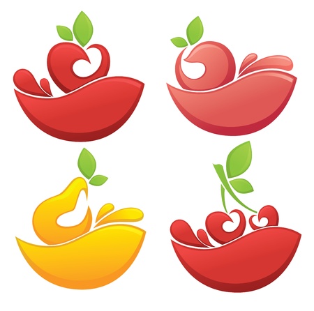 vector collection of stickers and emblemsのイラスト素材