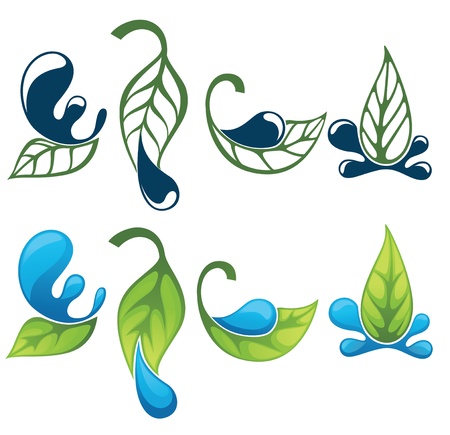 vector collection of nature symbolsのイラスト素材