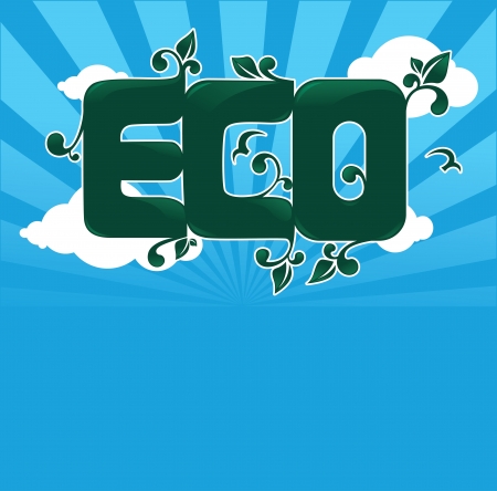 poster or card in ecologycal styleのイラスト素材