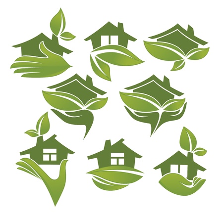 vector collection of ecologycal symbols and elementsのイラスト素材