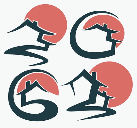 vector collection of property symbolsのイラスト素材