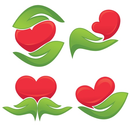love and nature iconsのイラスト素材
