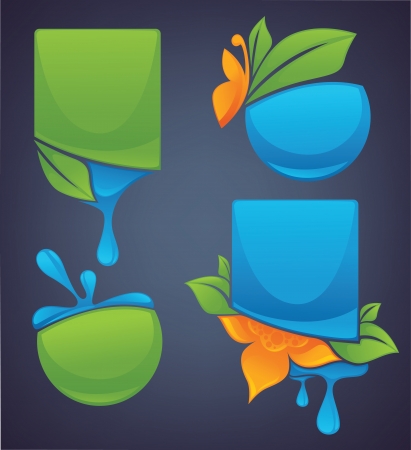 vector frames and sticker collectionのイラスト素材