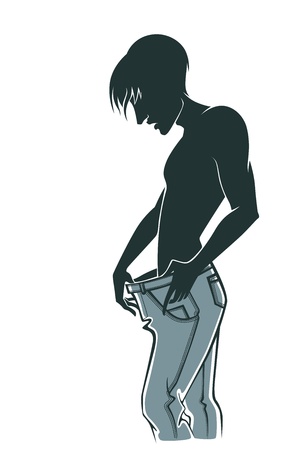 man silhouetteのイラスト素材