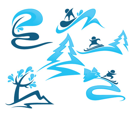 vector collection winter symbolsのイラスト素材