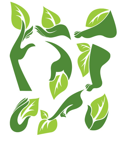 vector collection of ecological symbolsのイラスト素材