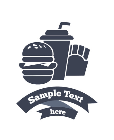 traditional american fastfoodのイラスト素材