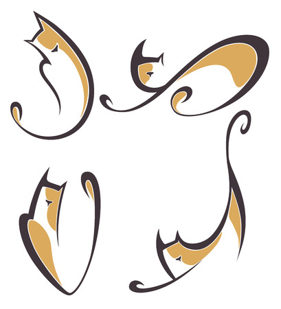 vector collection of animals symbolsのイラスト素材