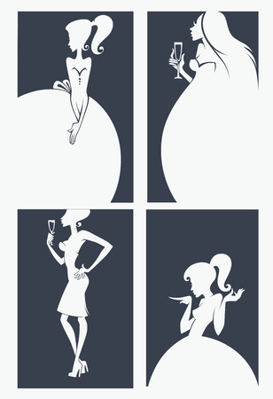 vector commercial backgroundsのイラスト素材