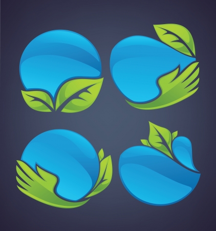 nature spheres, vector collectionのイラスト素材