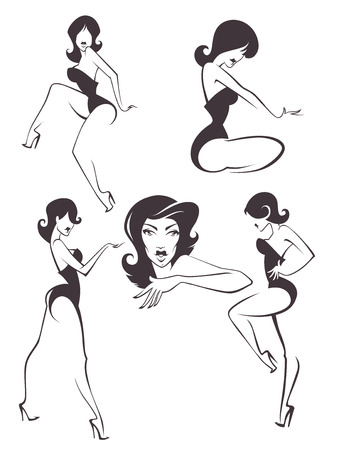 vector woman collectionのイラスト素材