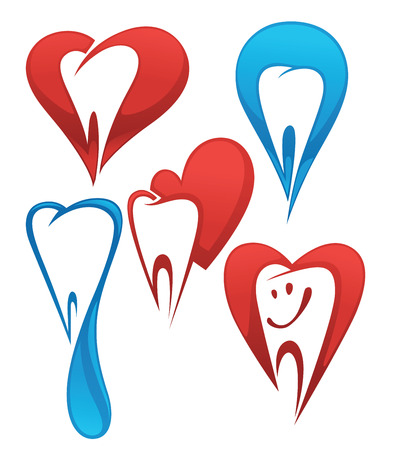 dental symbols and iconsのイラスト素材