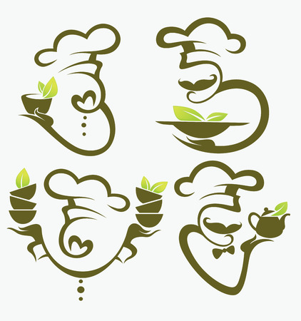 chief silhouettes, vector collectionのイラスト素材