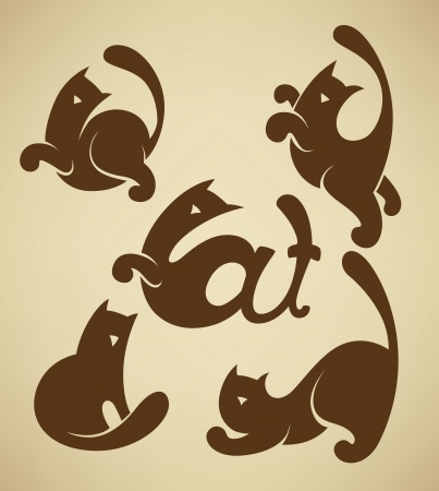 vector collection of animals symbolsのイラスト素材