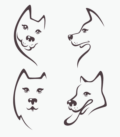 vector collection of animals symbolsのイラスト素材