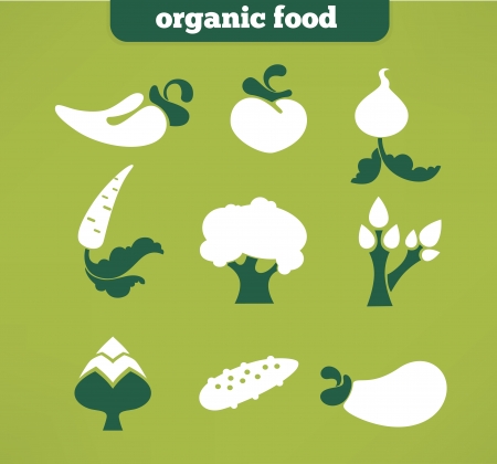vector collection of  vegetables images and iconsのイラスト素材