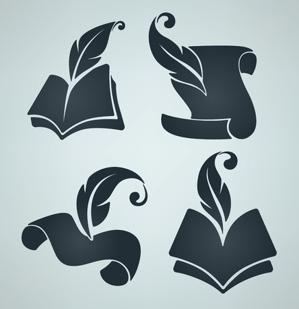 collection of  book symbolsのイラスト素材