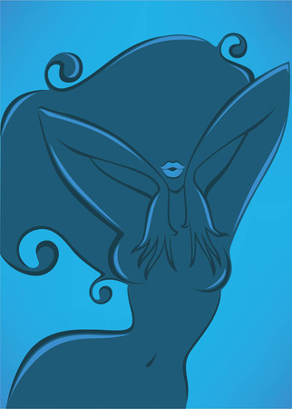 blue backgroundのイラスト素材