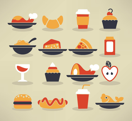 large collection of food imagesのイラスト素材