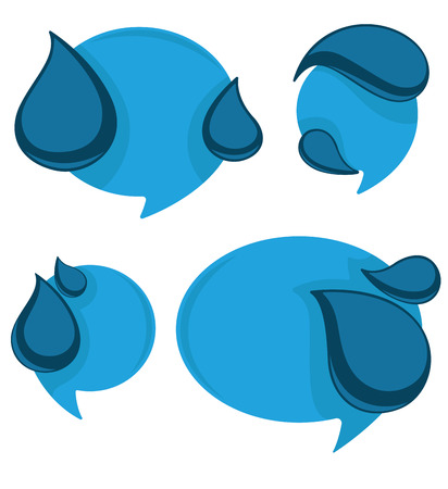 water speech bubble in flat styleのイラスト素材
