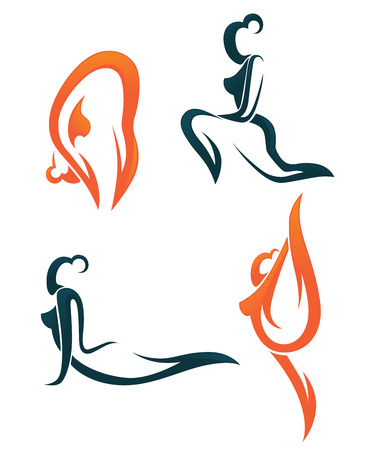 vector collection of sportive signs and symbolsのイラスト素材