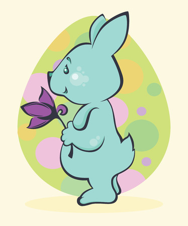 Easter illustration in cartoon styleのイラスト素材
