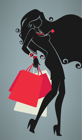 season of shopping, vector commercial backgroundのイラスト素材