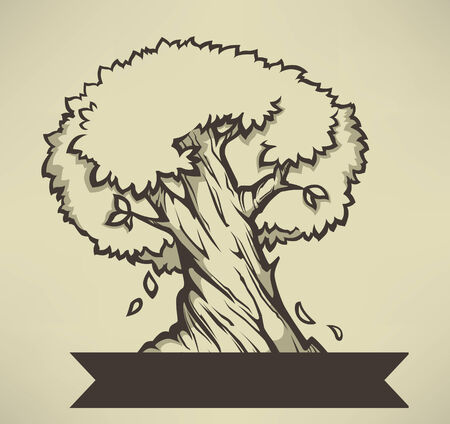 vector illustration in natural styleのイラスト素材