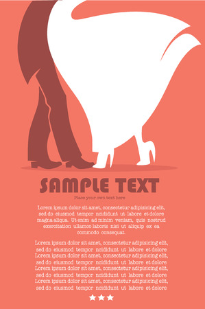 bride and groom, wedding card in elegant styleのイラスト素材