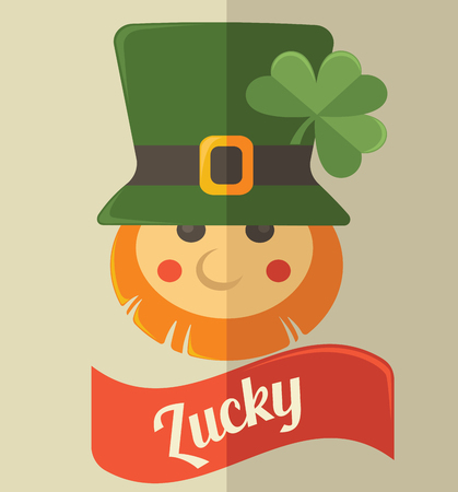 cute leprechaun icon for your St. Patrick's dayのイラスト素材