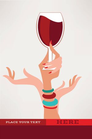 drink with me, glass and handのイラスト素材