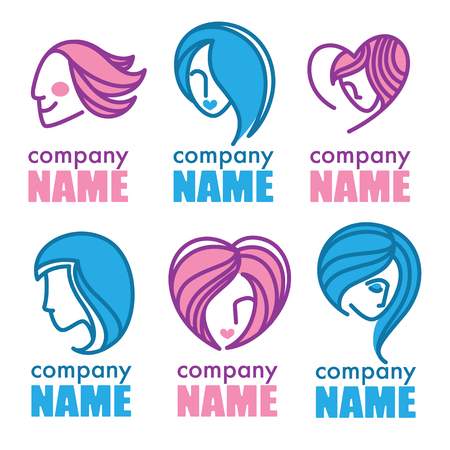 vector collection of beauty logo and emblemsのイラスト素材