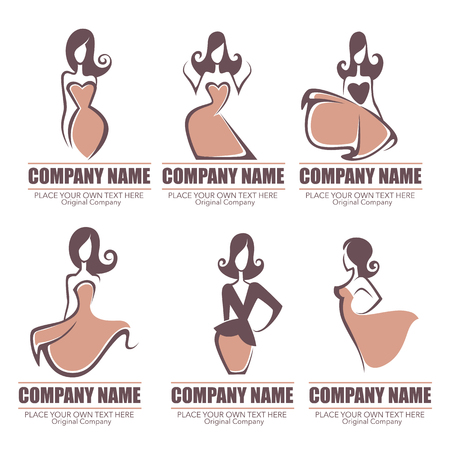 fashion and beauty logo and emblem collectionのイラスト素材