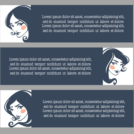vector collection of banner templates for beauty salonのイラスト素材