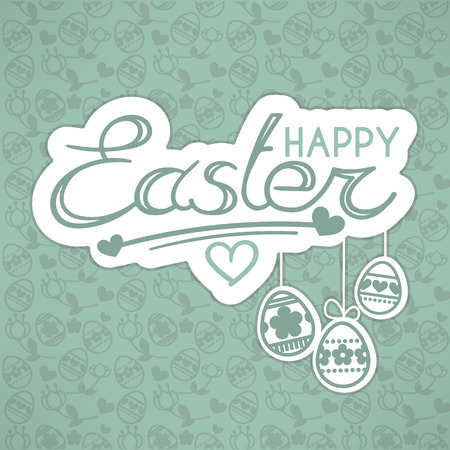 happy easter ornamental backgroundのイラスト素材