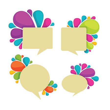 collection of bright  bubble tags, banners and stickersのイラスト素材