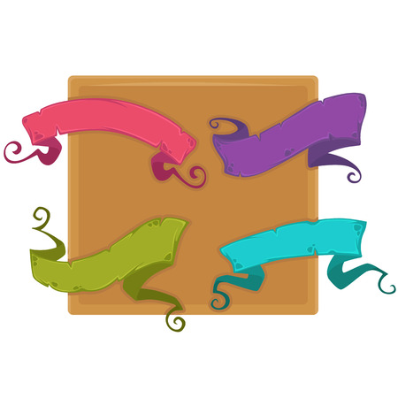 bright flags for your game user interfaceのイラスト素材