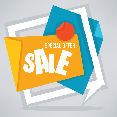 best offer, vector sale banner template designのイラスト素材