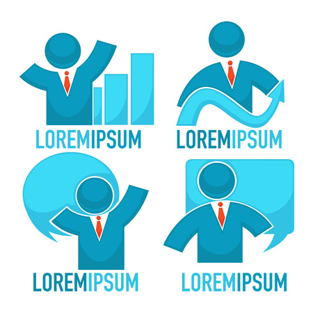 success, business people, abstract vector collectionのイラスト素材