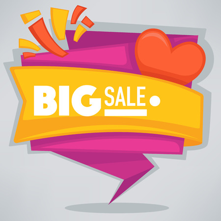 bright sale banner template, vector designのイラスト素材