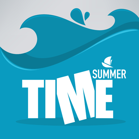 sea wave, summer backgroundのイラスト素材