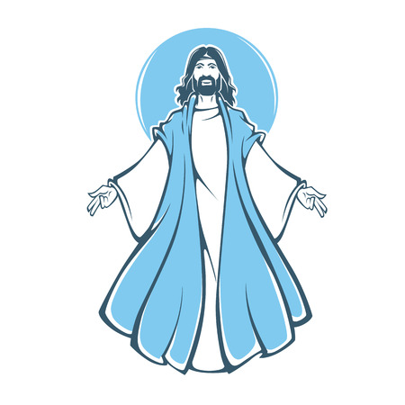 Jesus Christ resurrection, vector illustration for your Easter designのイラスト素材