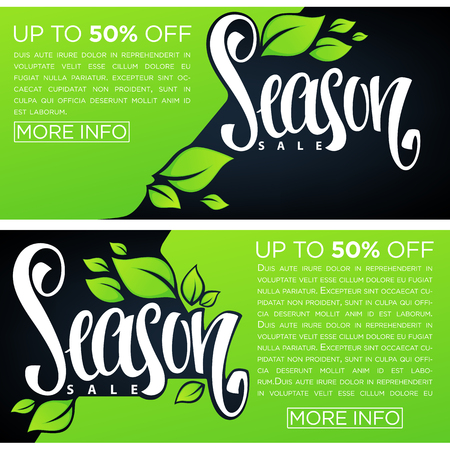 Spring season sale,  horizontal vector template for your discount banner and flyerのイラスト素材